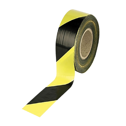 500 M YELLOW BLACK WARNING TAPE /500 METRE SARI SİYAH İKAZ ŞERİDİ