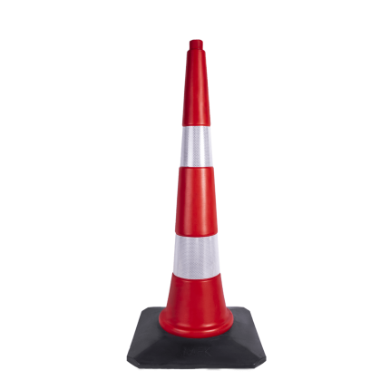 TRAFFIC CONE 90 CM (RUBBER BASE)/ TRAFİK VE REKLAM KONİSİ 90 CM (KAUÇUK TABANLI)